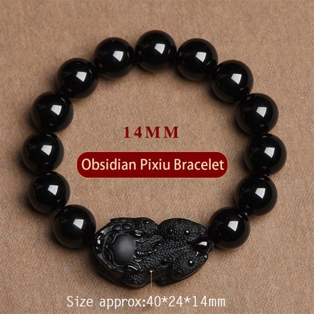 Black Obsidian Pixiu Bracelet - Wealth Protection