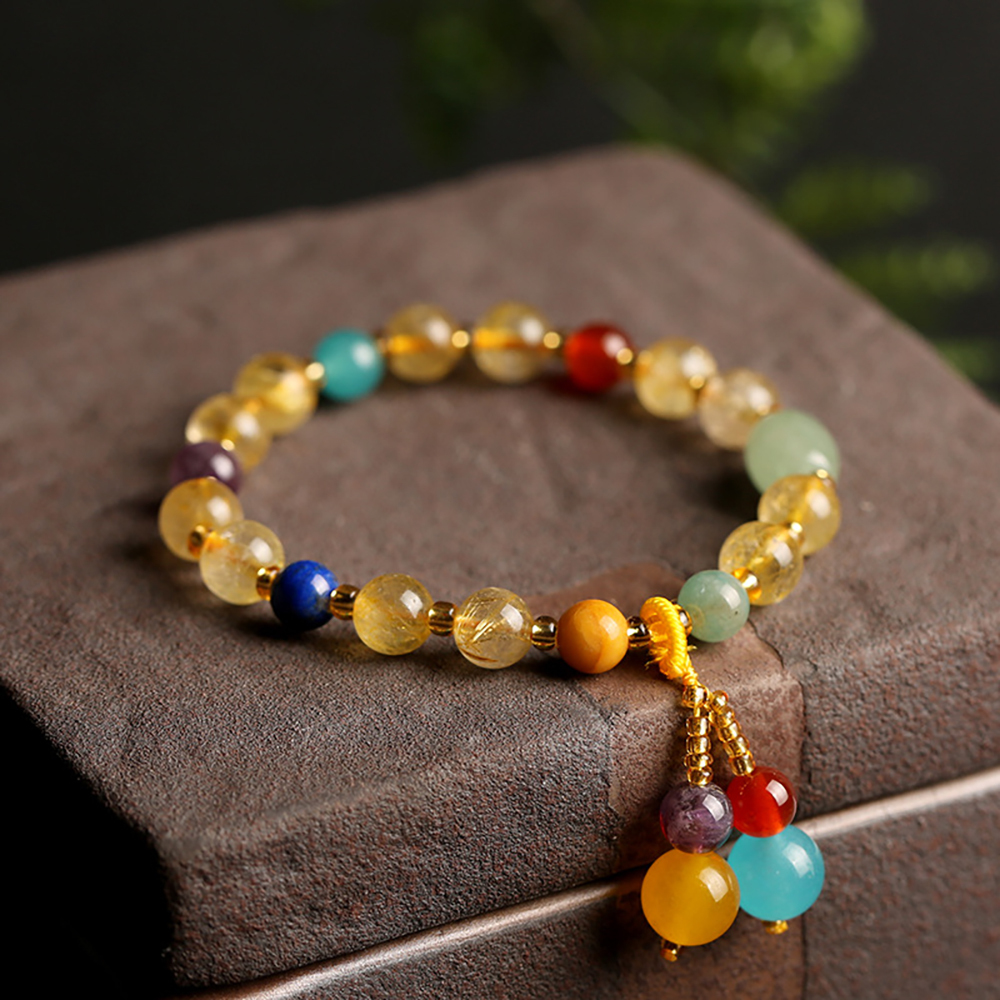 Golden Rutilated Quartz Bracelet - Manifest Abundance