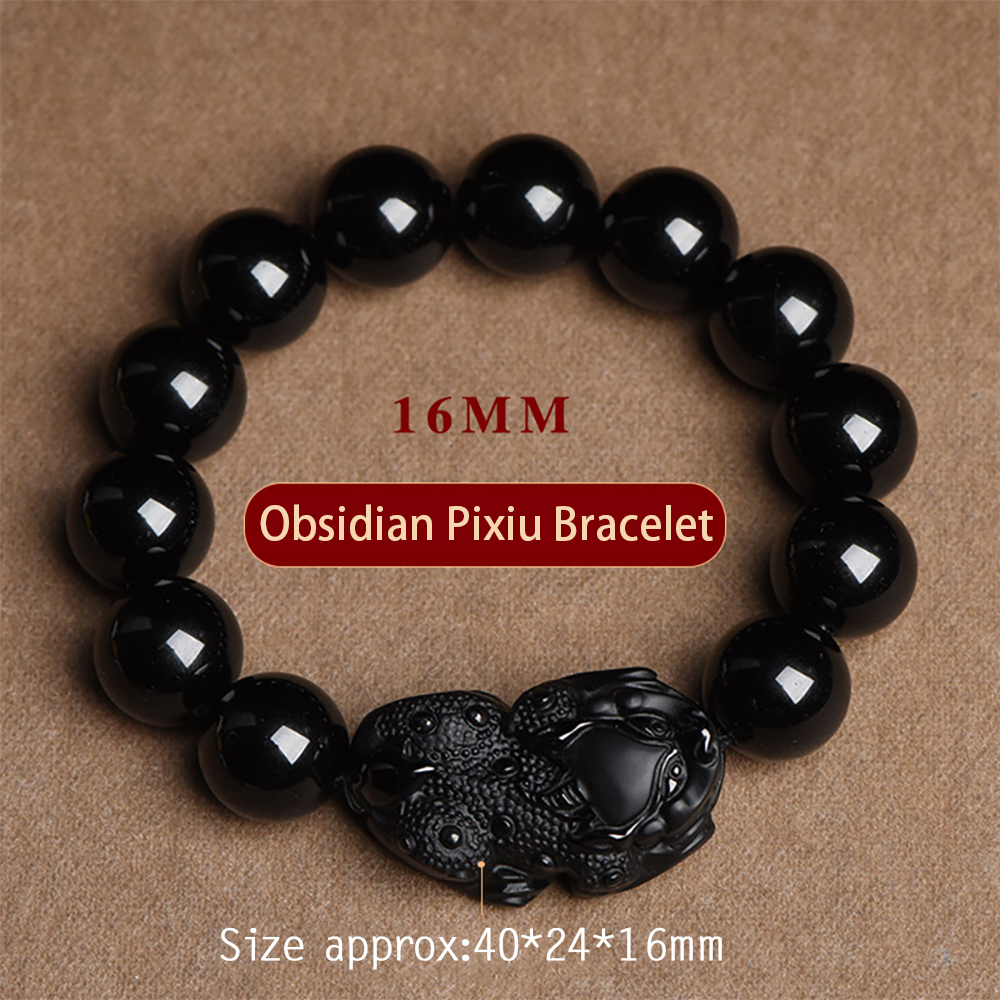 Black Obsidian Pixiu Bracelet - Wealth Protection