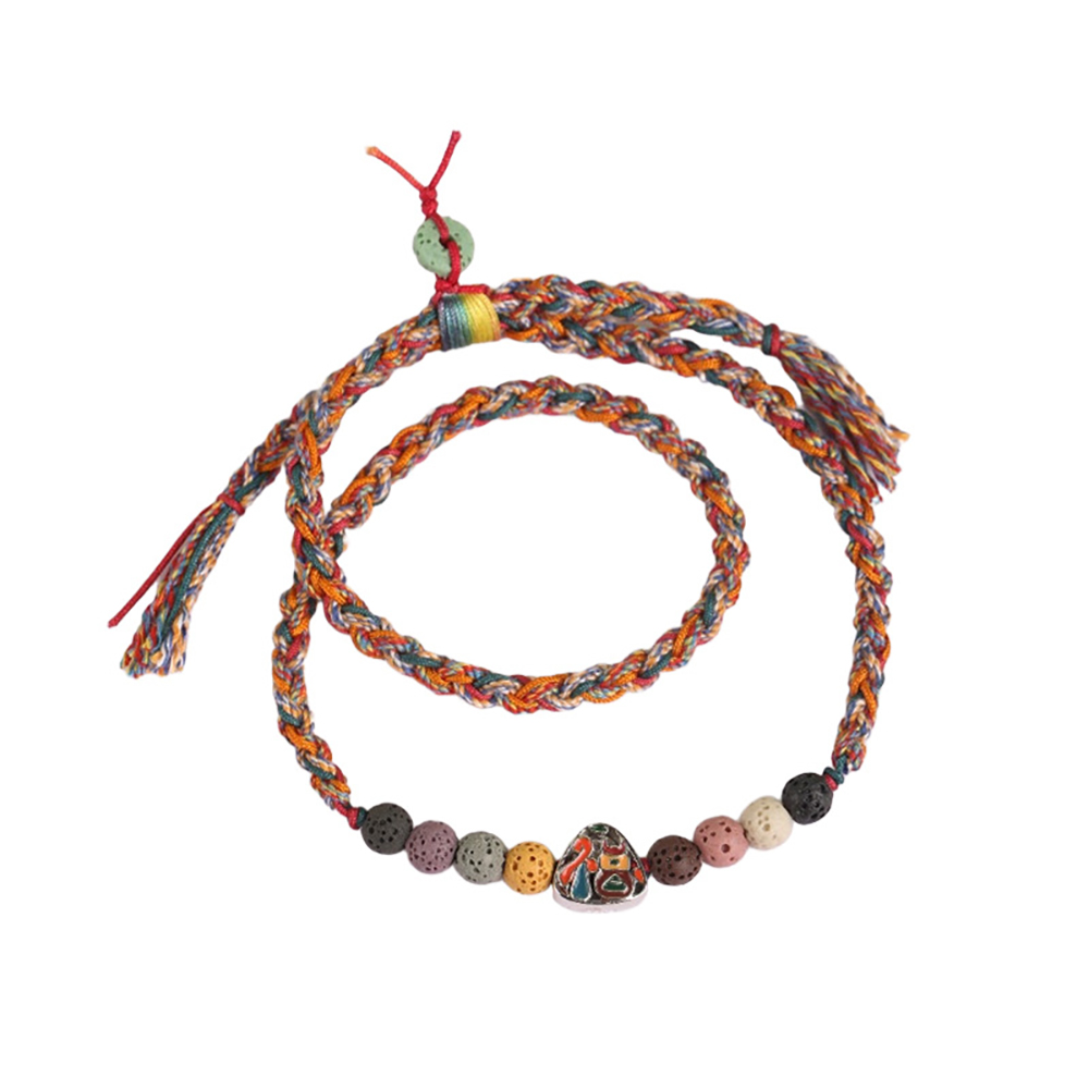 Dragon Boat Festival Bracelet Ethnic Style S925 Silver Colorful Rope