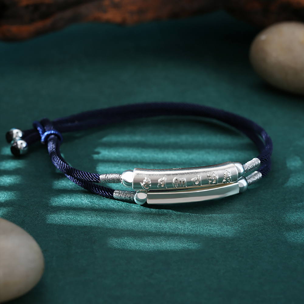 Tibetan Mantra Double Bracelet - For Luck & Protection