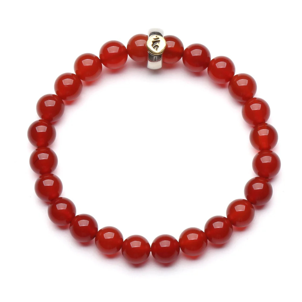 Red Agate Buddhist Guardian Deities Bracelet - Luck & Protection