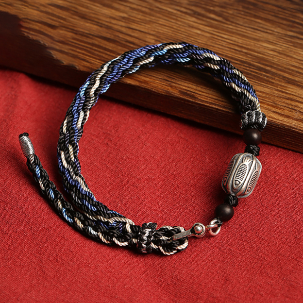 S925 Silver Wealthy Fish Hand-woven Bracelet
