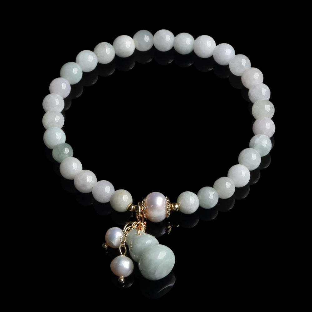 Light Green Jade Wu Lou Amulet Bracelet