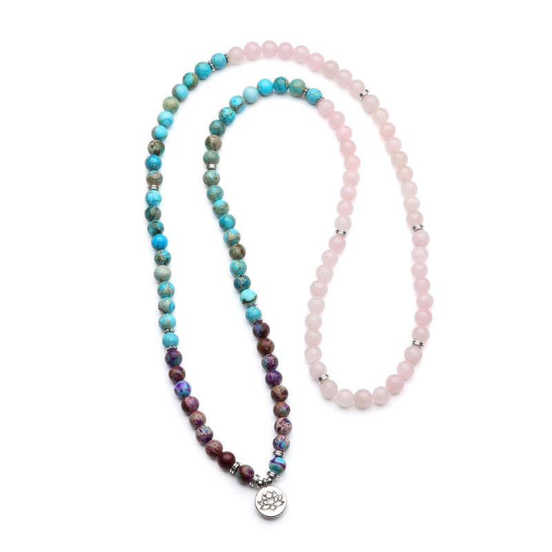 The Lotus of Calm Mala Beads - Peace, Balance, Emotional Healing