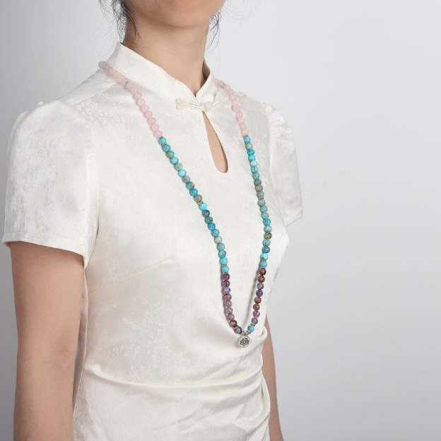 The Lotus of Calm Mala Beads - Peace, Balance, Emotional Healing