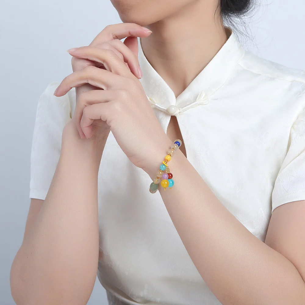 Golden Rutilated Quartz Bracelet - Manifest Abundance Wealth •󠁏󠁏 Success •󠁏󠁏 Happiness