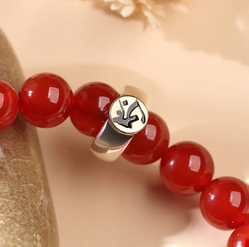 Red Agate Buddhist Guardian Deities Bracelet - Luck & Protection