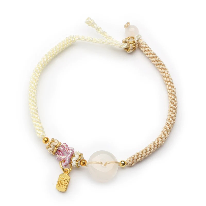 White Agate Fu Couple Bracelets - Give the Gift of Luck Luck •󠁏󠁏 Lov