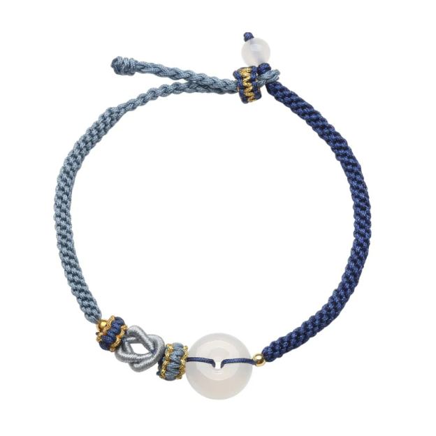 White Agate Fu Couple Bracelets - Give the Gift of Luck Luck •󠁏󠁏 Love •󠁏󠁏 Happiness