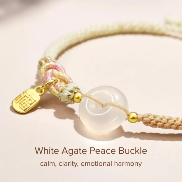 White Agate Fu Couple Bracelets - Give the Gift of Luck Luck •󠁏󠁏 Love •󠁏󠁏 Happiness