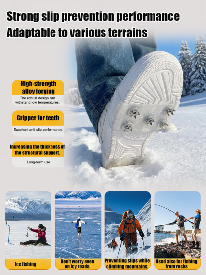 Professional-grade invisible crampons for outdoor snow hiking, usable even in -50℃ temperatures!