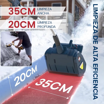 High-performance lithium-ion snow blower for home use, clears 20 cm of fresh snow in seconds!