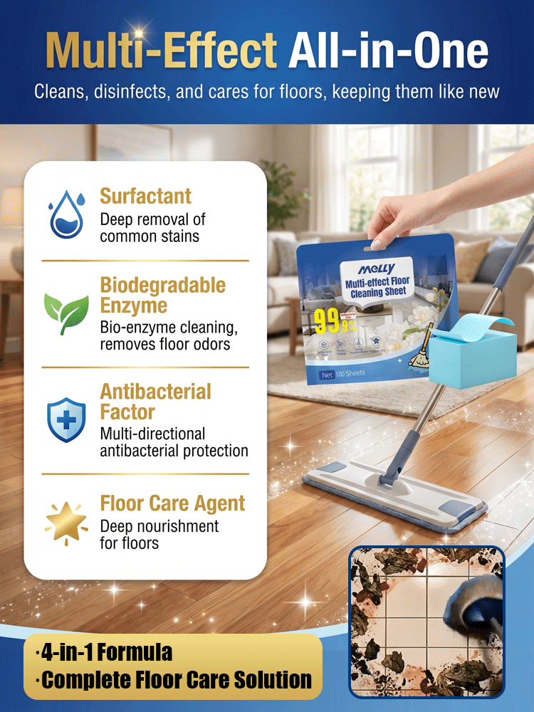 【Limited Time: Buy One, Get One Free】Multi-purpose floor cleaning tablets【Combines cleaning, antibacterial action, maintenance, and deodorizing in one!】
