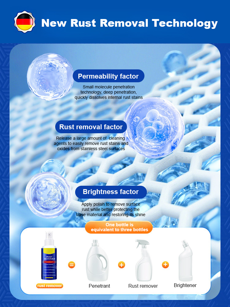 Multifunctional fast-acting rust remover spray【Buy 1 Get 1 Free】