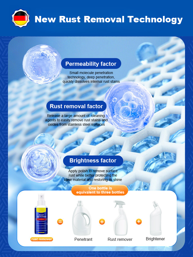 Multifunctional fast-acting rust remover spray【Buy 1 Get 1 Free】