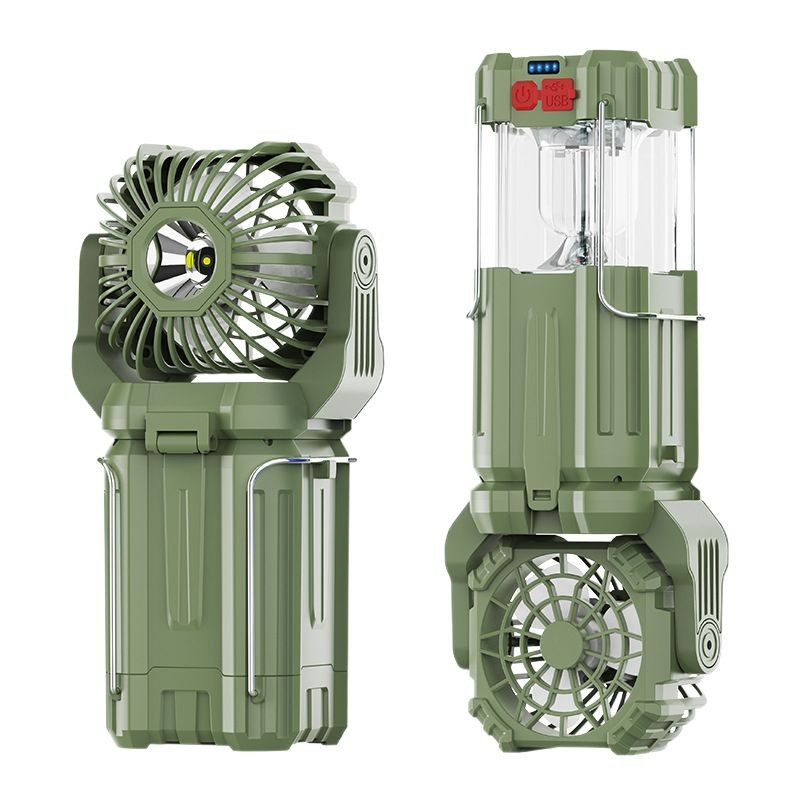 【Never goes out, free for life!】Solar LED strong light outdoor fan lantern【German quality, durable for 50 years!】