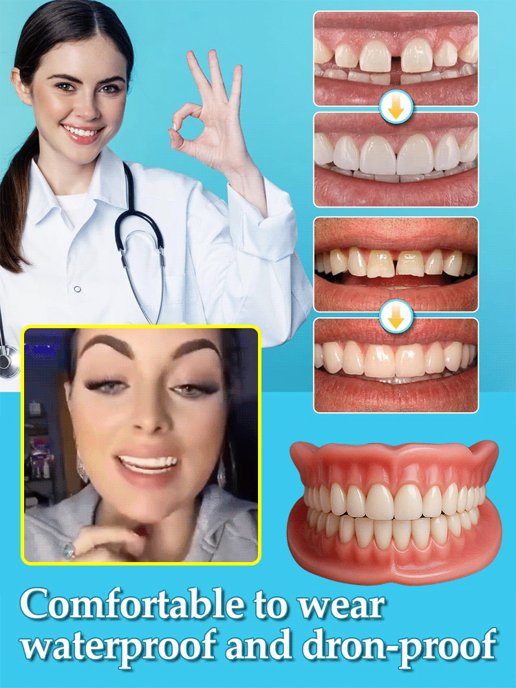 【 Medical Grade Dentures】No adhesive needed, buy 1 get 1 free! Crazy deal