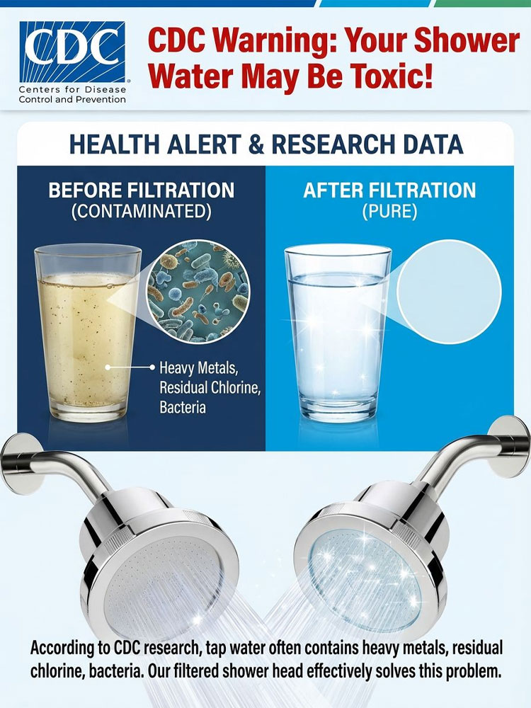 High-end German-made pressure-boosting shower head! Skin-care, pressure boosting, and water purification! Saves 60% on water bills compared to ordinary shower heads!