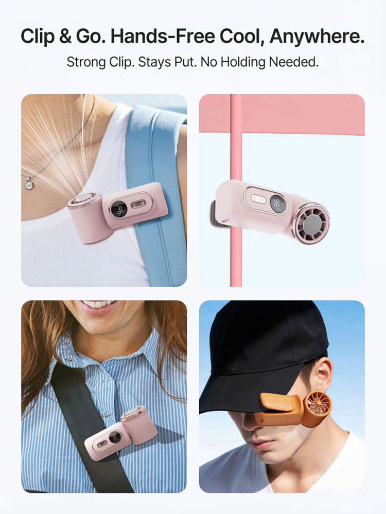 【2026 Portable Cooling Technology】【Comes with a clip, hands-free】Rotatable portable ice pack fan【Instantly cools you down in 3 seconds, escaping the sweltering heat!】