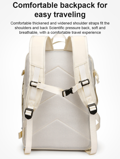 [Hold the whole world] Box-style large-capacity luggage backpack【That's equivalent to the capacity of a 20-inch rolling suitcase!】