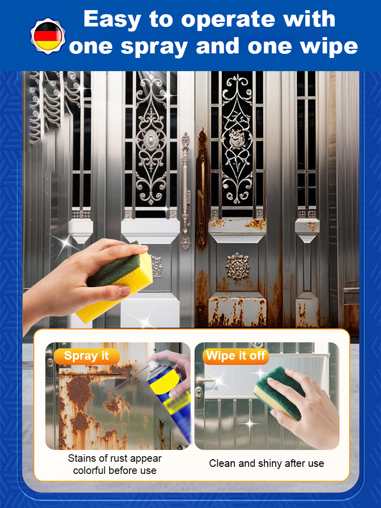 Multifunctional fast-acting rust remover spray【Buy 1 Get 1 Free】