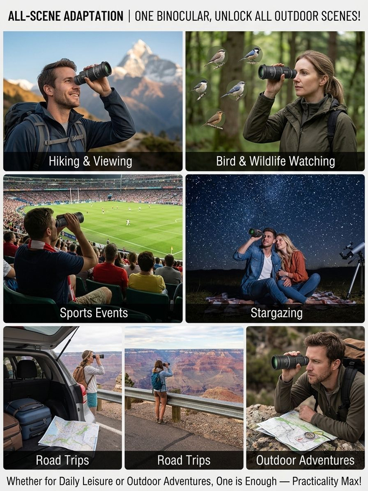 Portable high-magnification outdoor binoculars【10–30x ultra-high-definition zoom, up to 9500 meters!】