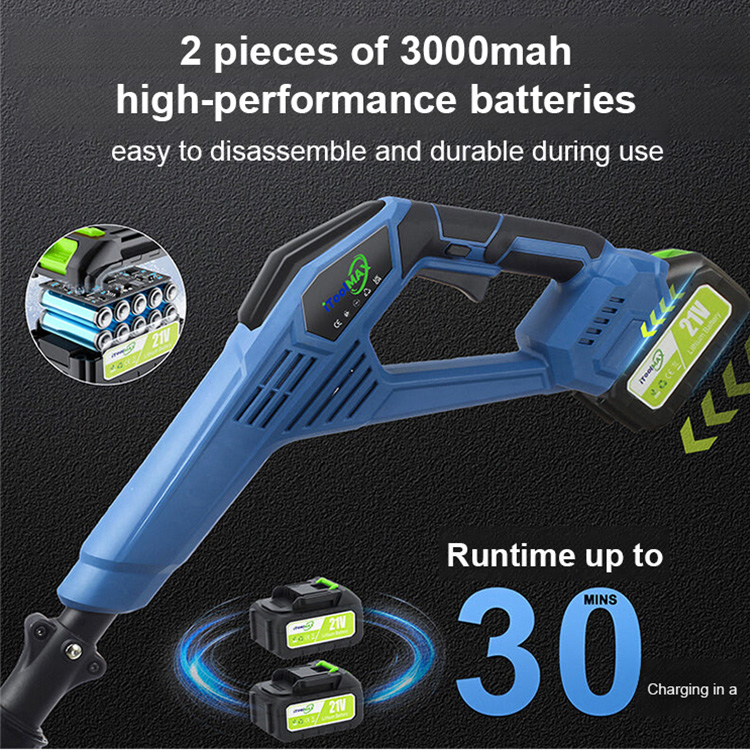 High-performance lithium-ion snow blower for home use, clears 20 cm of fresh snow in seconds!