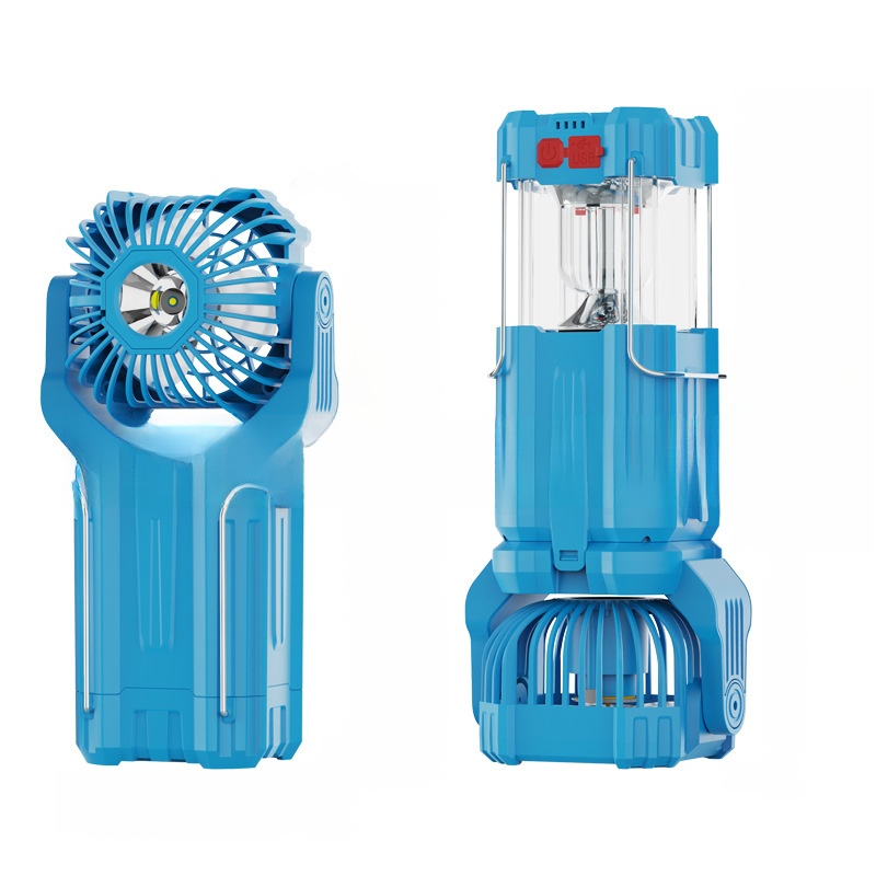 【Never goes out, free for life!】Solar LED strong light outdoor fan lantern【German quality, durable for 50 years!】