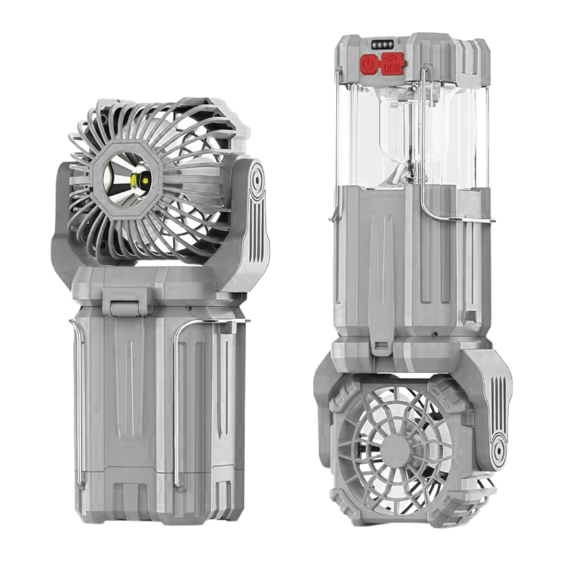 【Never goes out, free for life!】Solar LED strong light outdoor fan lantern【German quality, durable for 50 years!】