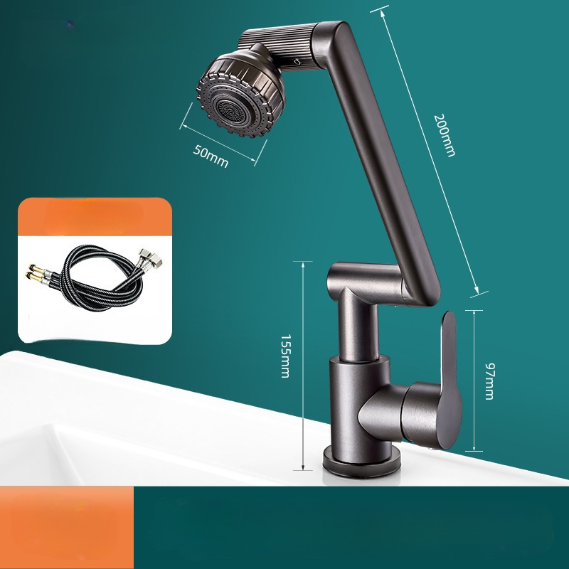 1080° Mechanical Rotating Faucet. Leak-proof, rust-proof, and durable for ten years.