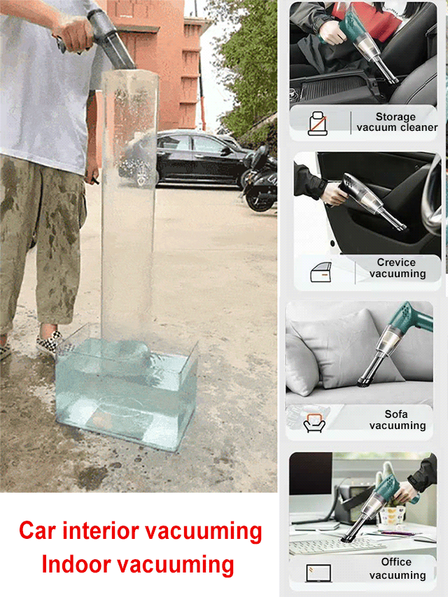 Portable wireless car vacuum cleaner