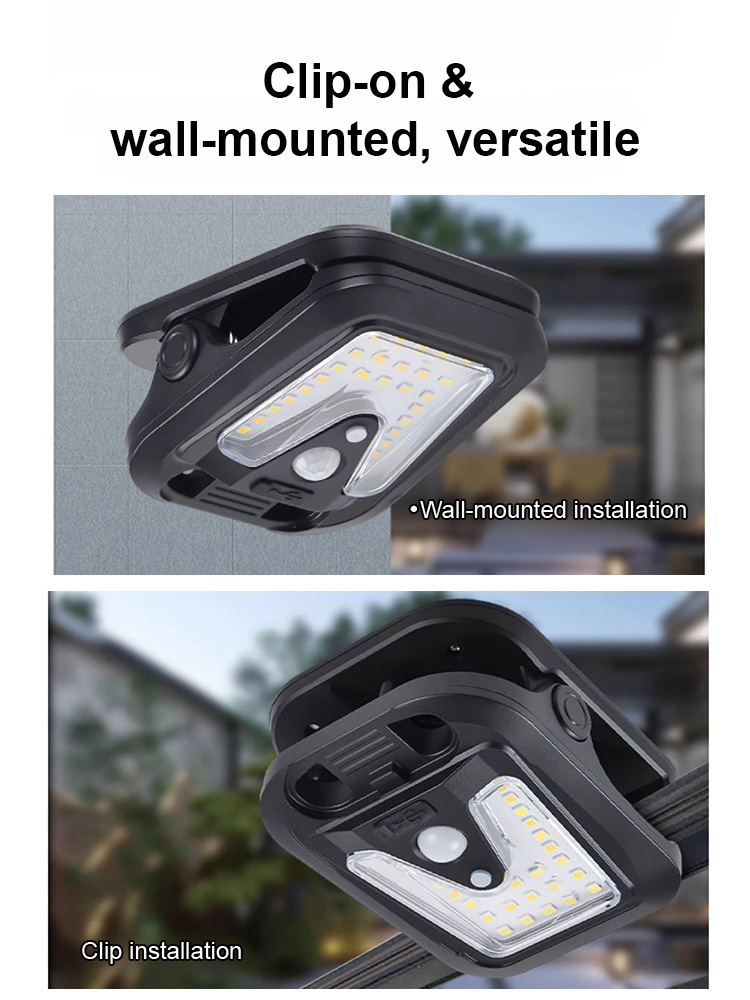 Smart sensor solar clip light【Save a huge amount on your electricity bill for the price of just one meal!】