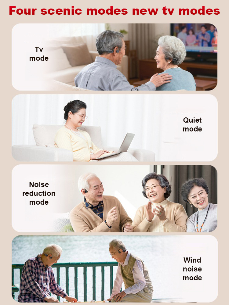 Intelligent AI audio transmission black technology hearing aid headphones