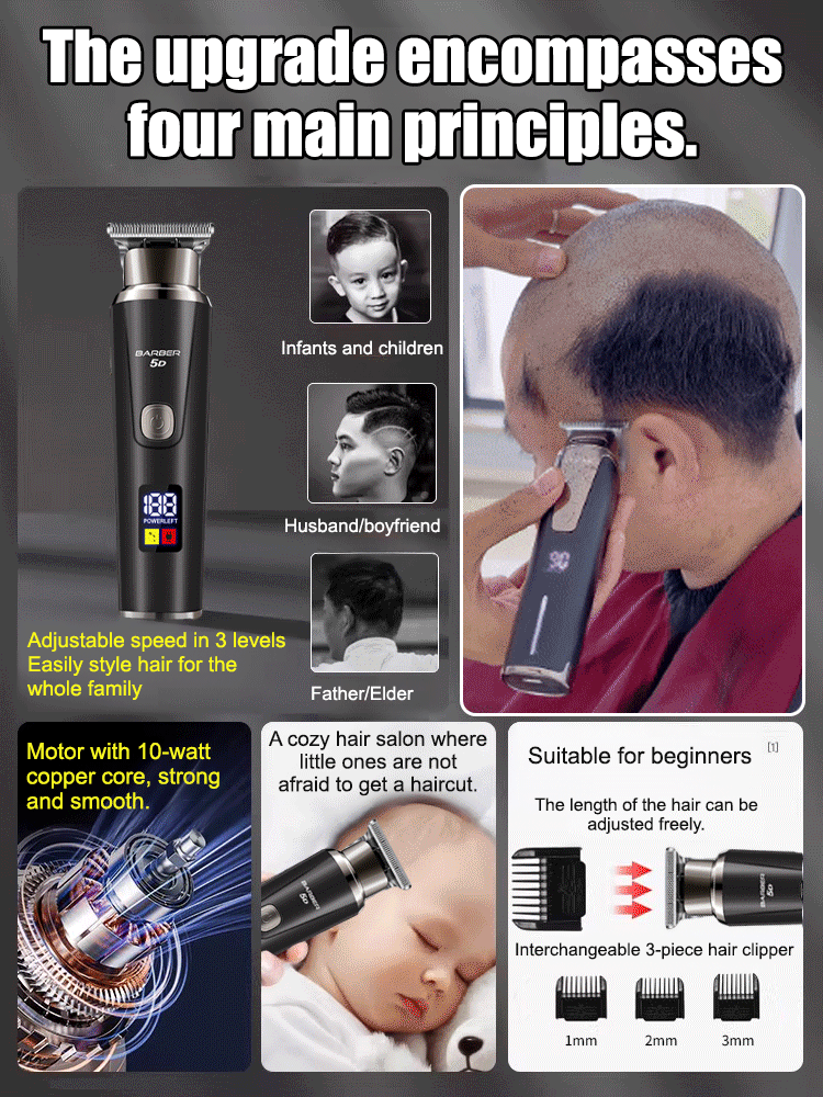 [Powerful Performance] Non-Snagging Electric Hair Clipper【German quality, durable for 30 years!】