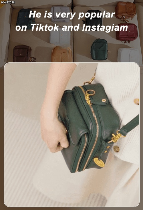 Vintage Double Layer Large Capacity Messenger Bag