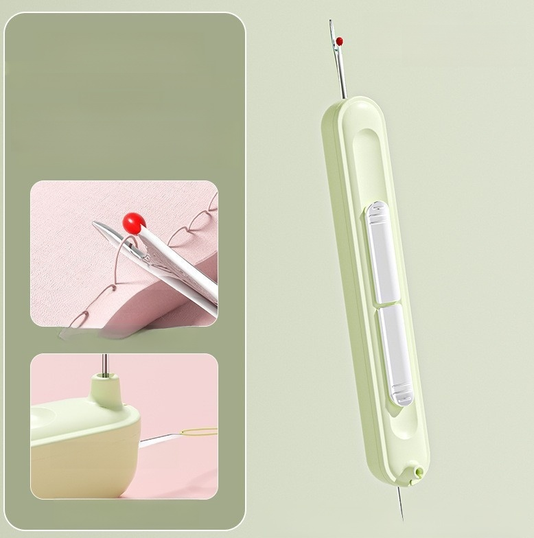 2-in-1 needle threader and seam ripper