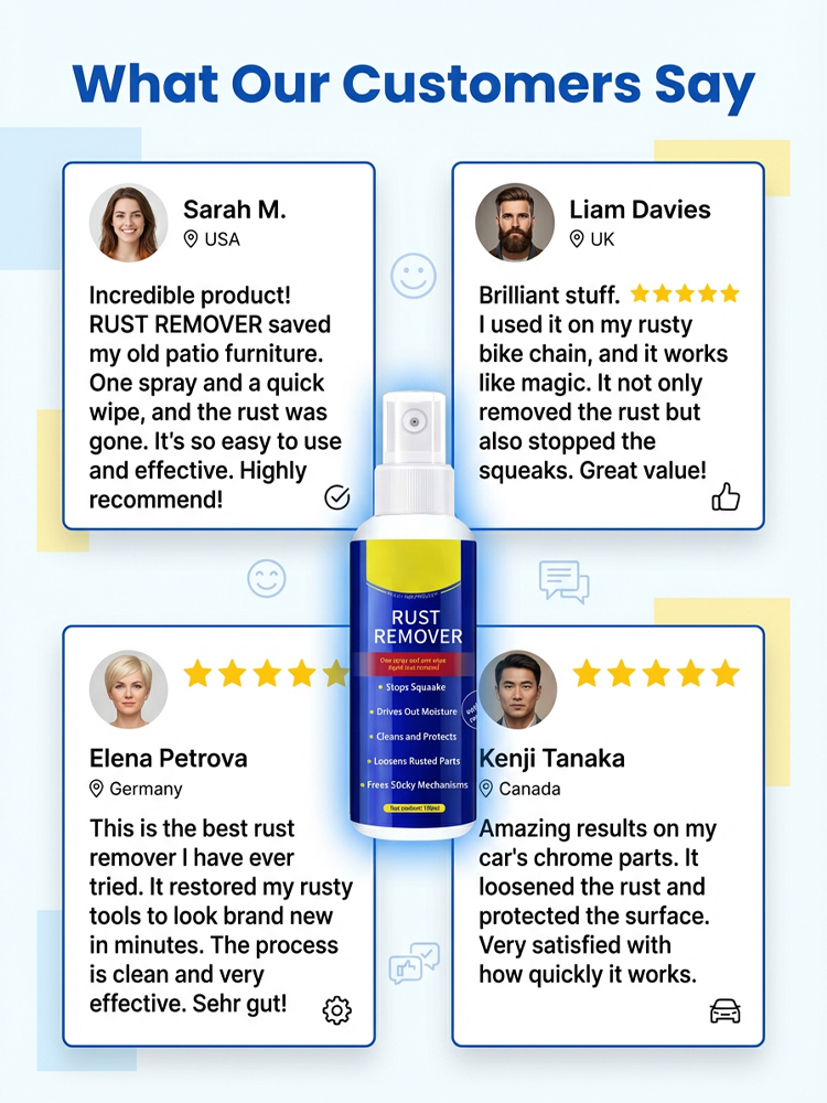 Multifunctional fast-acting rust remover spray【Buy 1 Get 1 Free】