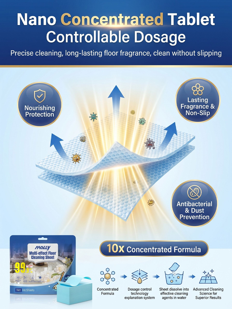 【Limited Time: Buy One, Get One Free】Multi-purpose floor cleaning tablets【Combines cleaning, antibacterial action, maintenance, and deodorizing in one!】