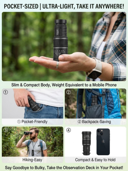 Portable high-magnification outdoor binoculars【10–30x ultra-high-definition zoom, up to 9500 meters!】