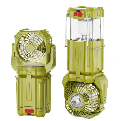 【Never goes out, free for life!】Solar LED strong light outdoor fan lantern【German quality, durable for 50 years!】