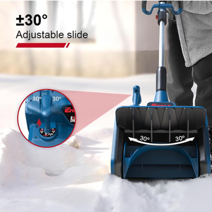 High-performance lithium-ion snow blower for home use, clears 20 cm of fresh snow in seconds!