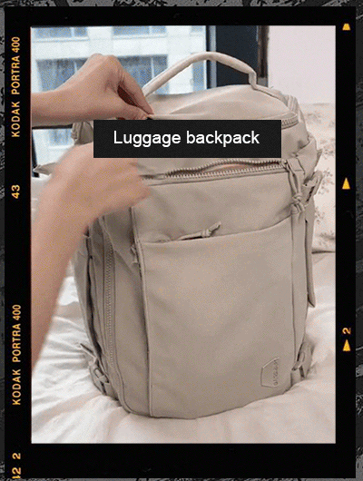 [Hold the whole world] Box-style large-capacity luggage backpack【That's equivalent to the capacity of a 20-inch rolling suitcase!】