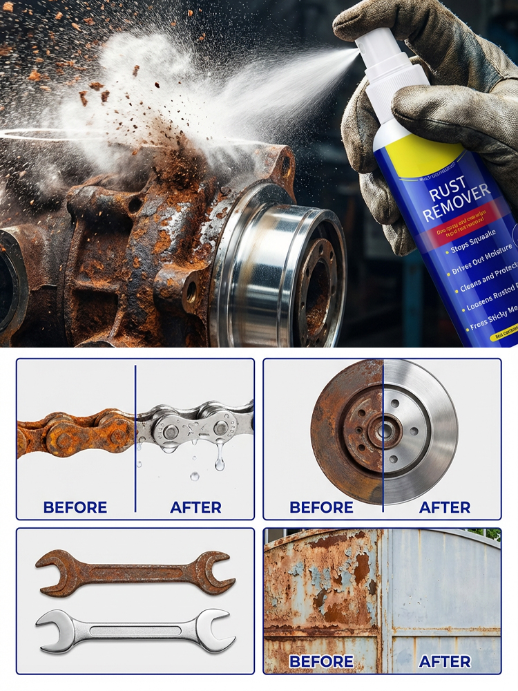 Multifunctional fast-acting rust remover spray【Buy 1 Get 1 Free】
