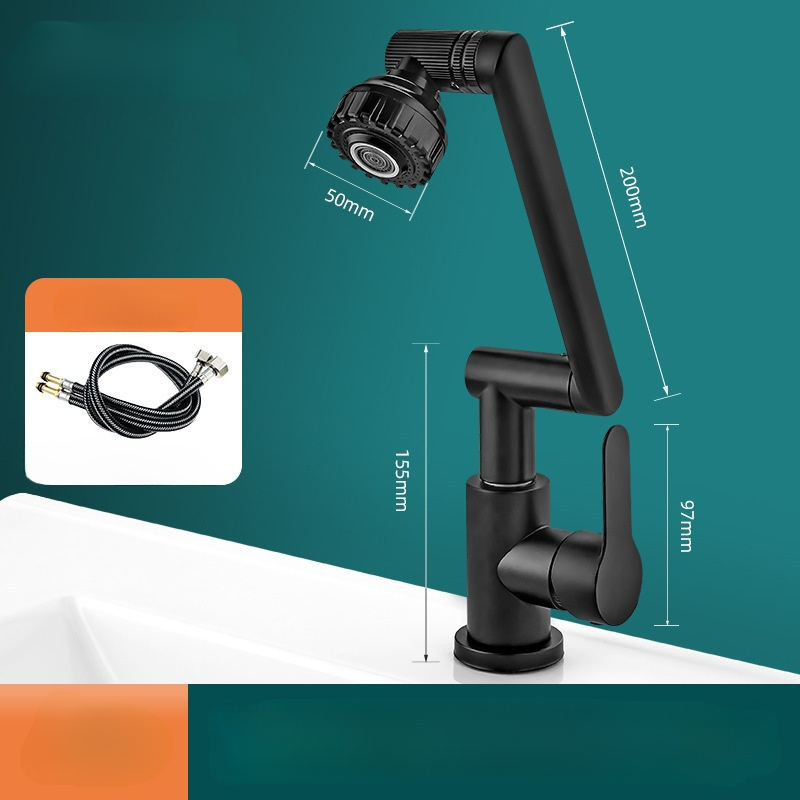 1080° Mechanical Rotating Faucet. Leak-proof, rust-proof, and durable for ten years.