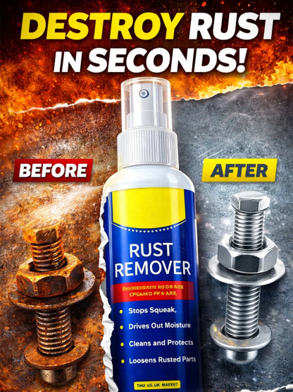 Multifunctional fast-acting rust remover spray【Buy 1 Get 1 Free】