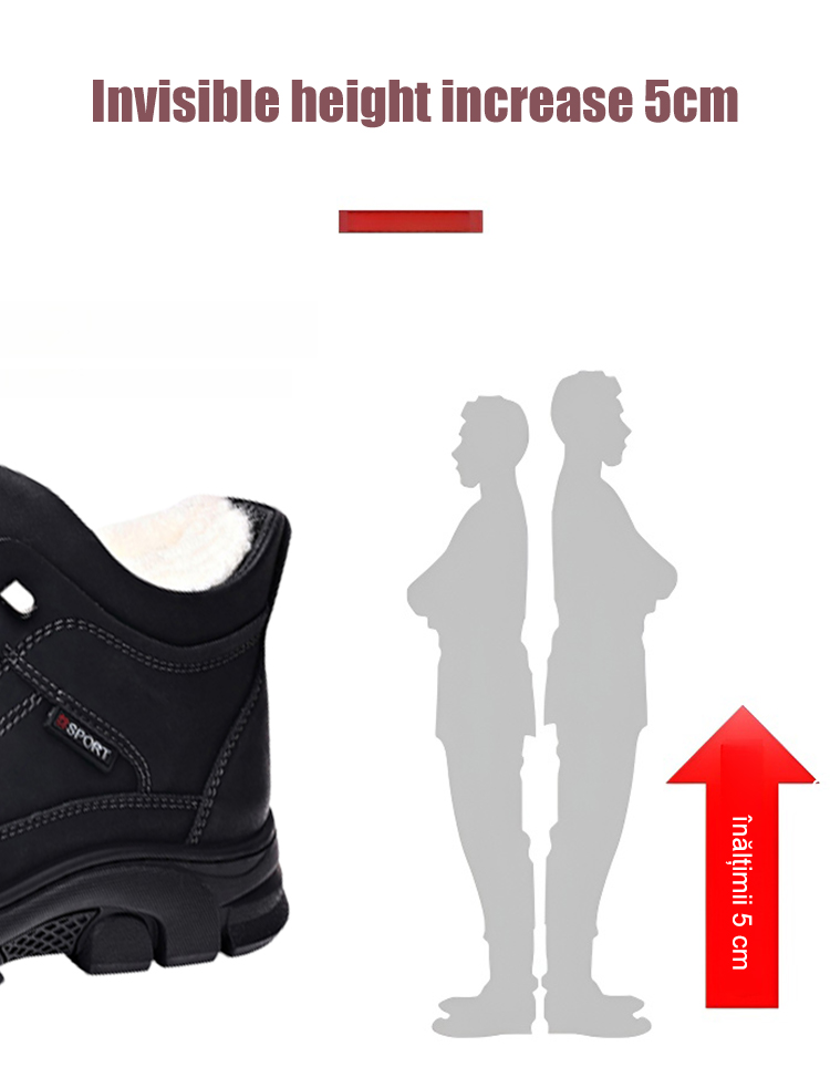 Men's velvet warm high -top shoes【Stylish and handsome, a must-have for men!】