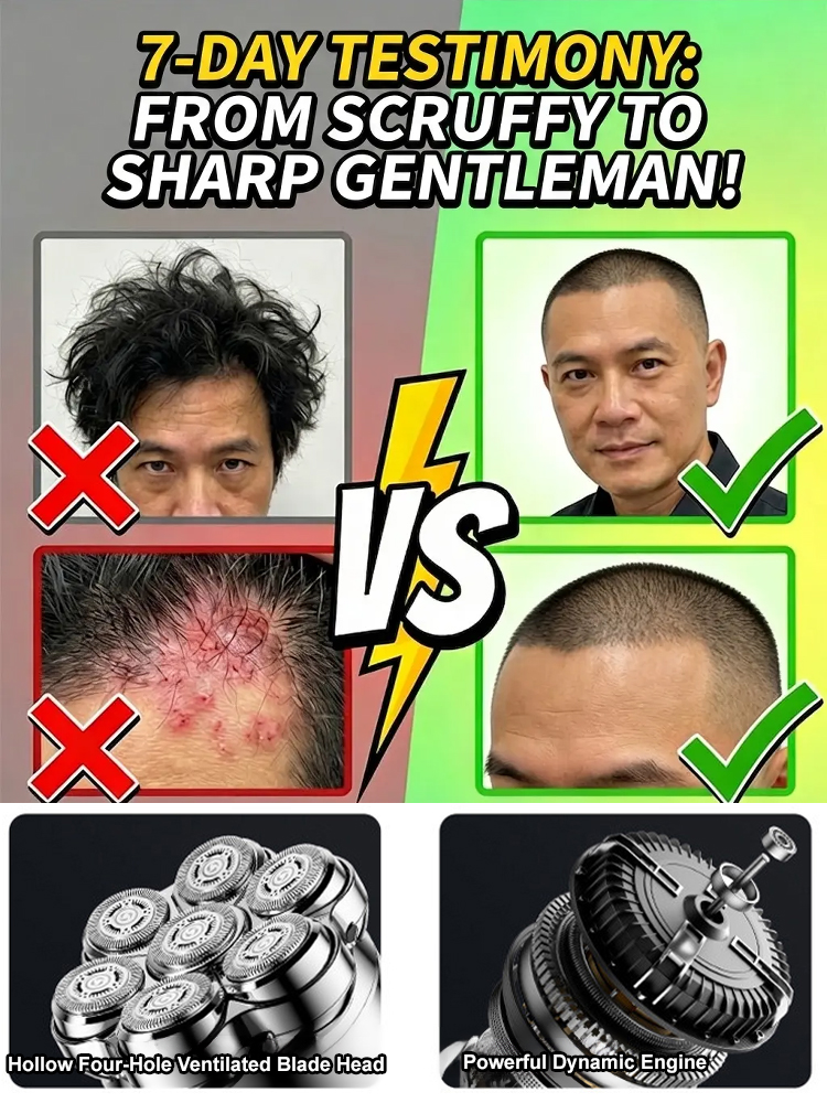 German Steel Soul 7-Blade Fully Automatic Hair Clipper【No need to go to the barbershop anymore! Kids can cut their own hair!】