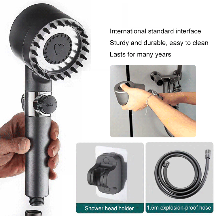 Multifunctional shower head with one-touch control and German massage function