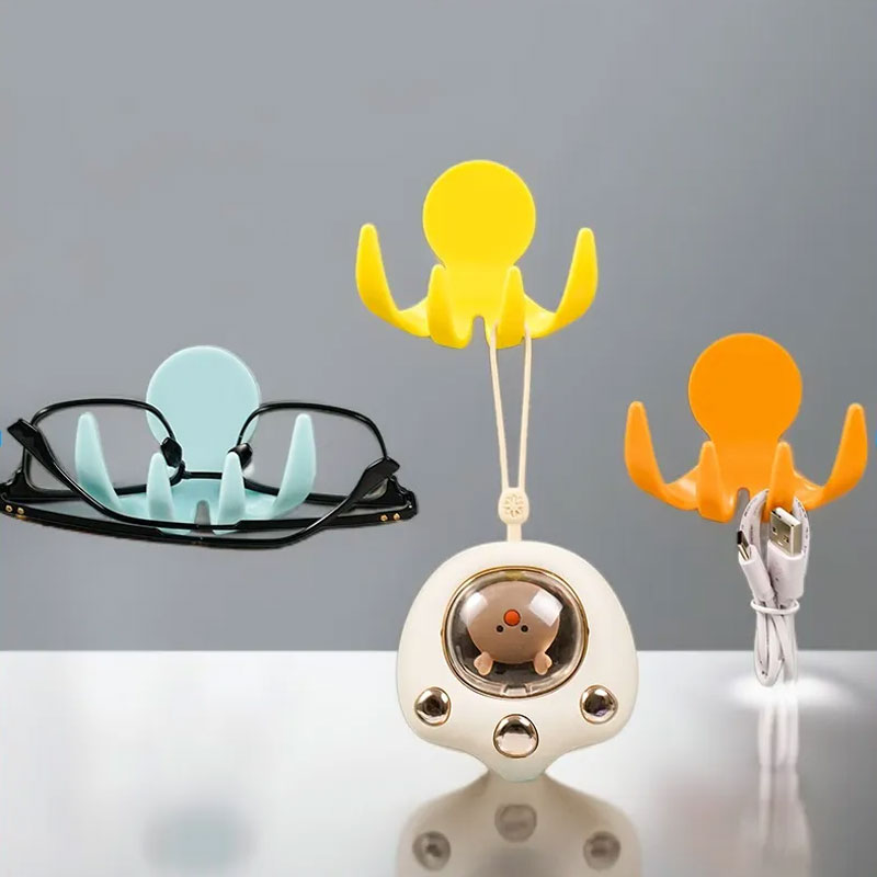 Multi functional hole free wall mounted plug with fixed hook